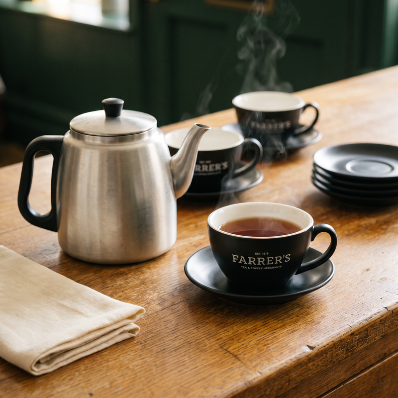 Lakeland Special tagless tea bags in a catering setting