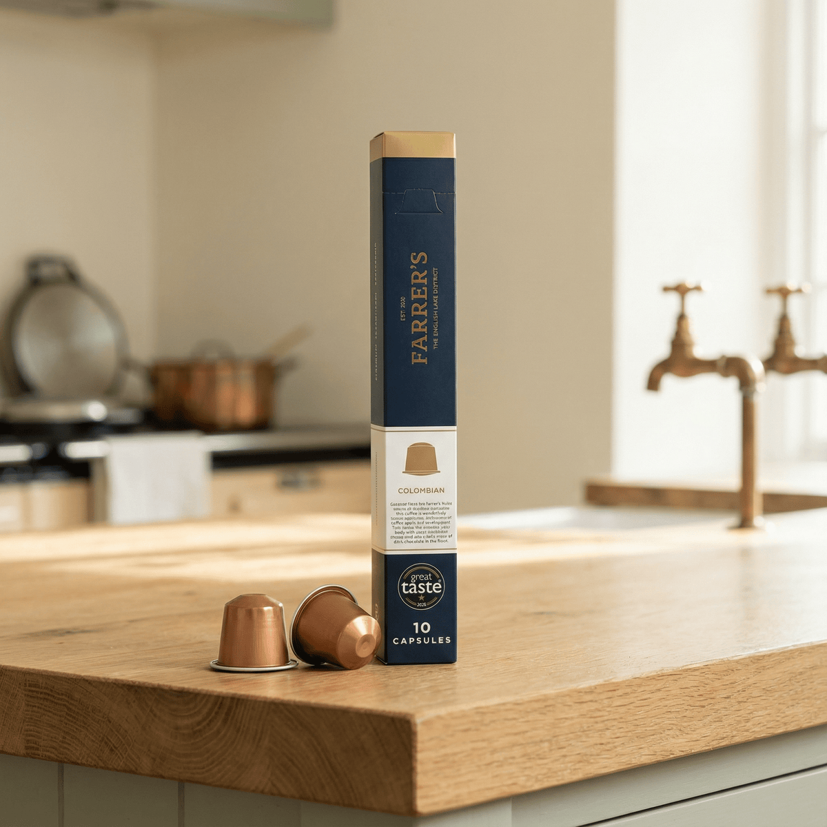 Colombian NespressoⓇ Compatible* Coffee Pods (40 Pods) - John Farrer & Co (Kendal) Ltd