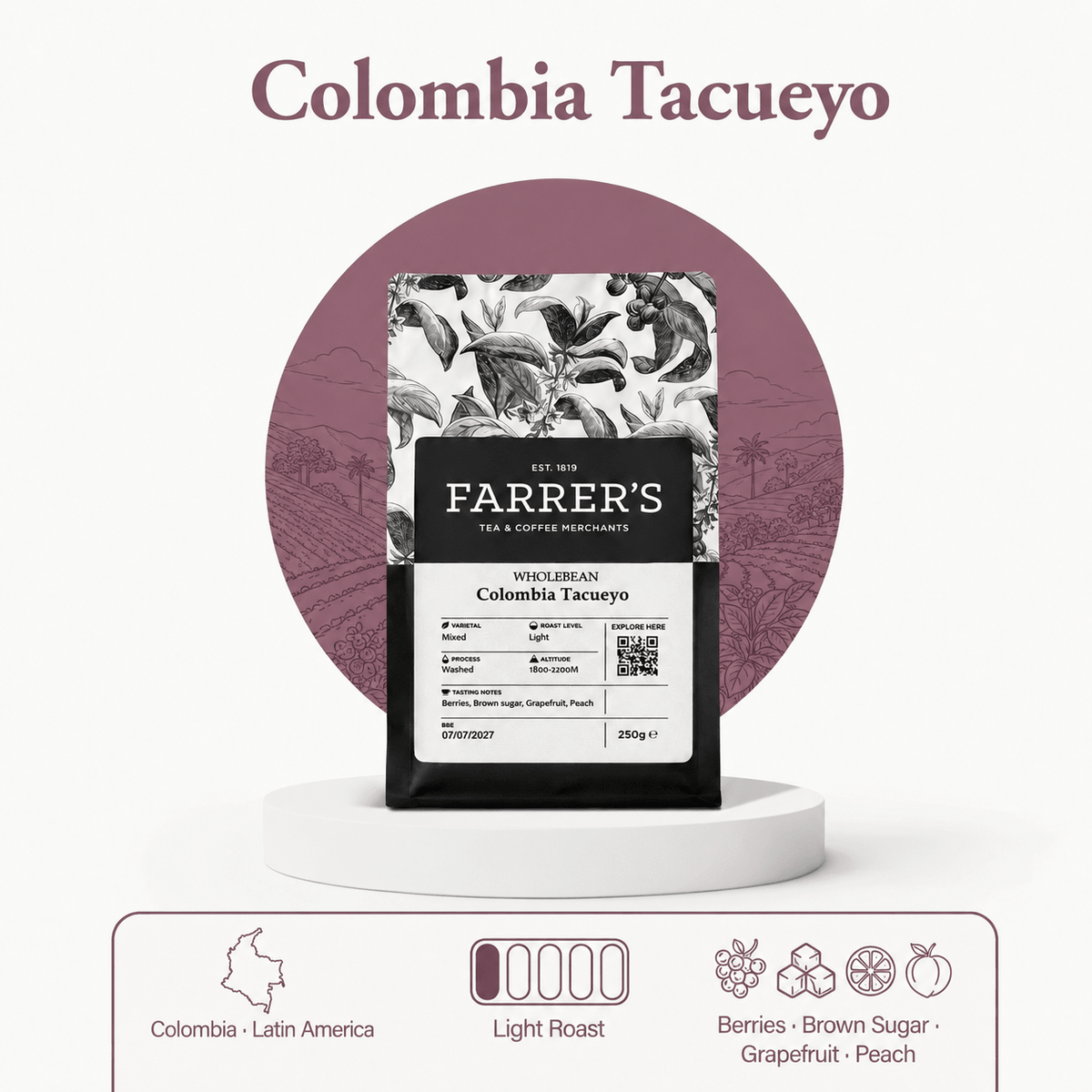 Colombian Tacueyo - John Farrer & Co (Kendal) Ltd