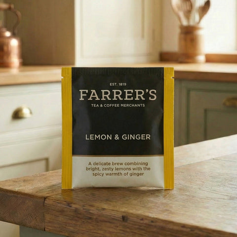 Lemon & Ginger Tea – Tag & Envelope - John Farrer & Co (Kendal) Ltd