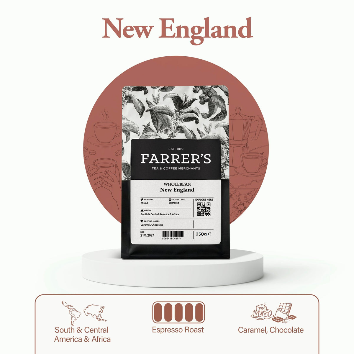 New England Espresso Coffee - John Farrer & Co (Kendal) Ltd