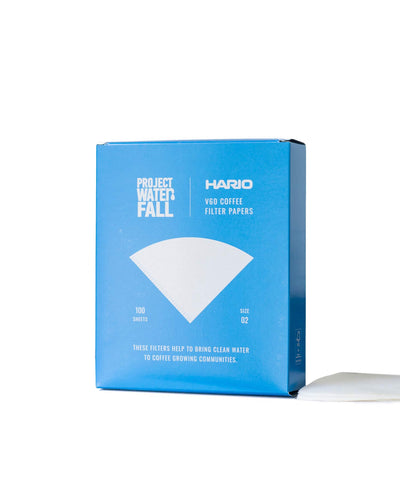 Project Waterfall Hario V60 02 Dripper - Filter Paper X 100 Sheets