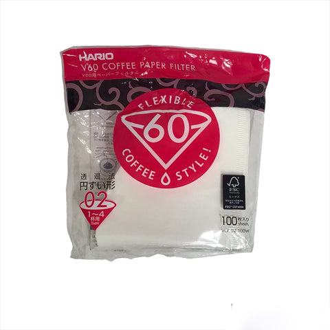 Hario V60 Filter Paper X 100 Sheets