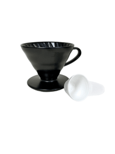 Hario V60 Coffee Dripper in Black Ceramic - John Farrer & Co (Kendal) Ltd