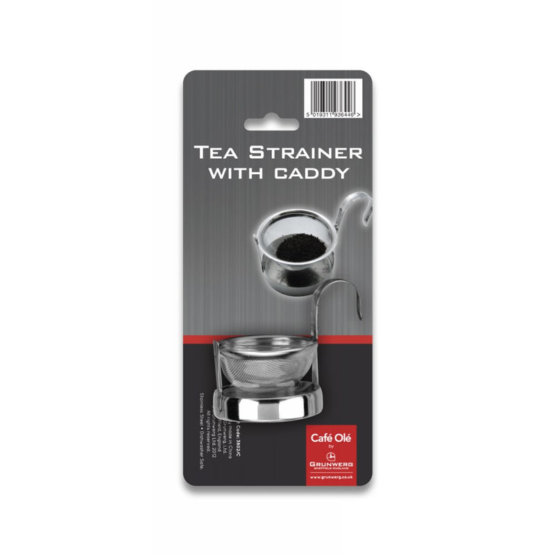Tea Strainer With Caddy By Grunwerg
